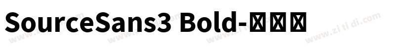 SourceSans3 Bold字体转换